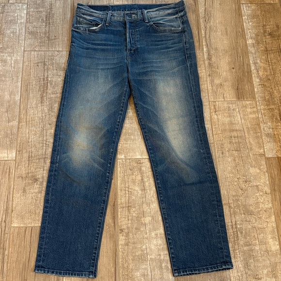 MOTHER Denim - MOTHER The Saint Style Dark Blue Straight Jeans